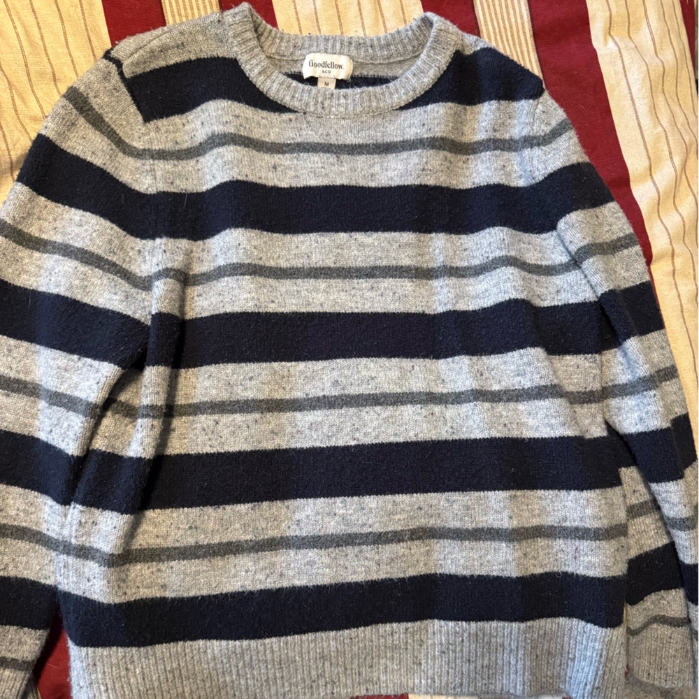 Goodfellow & Co Gray and Blue Crewneck Sweater